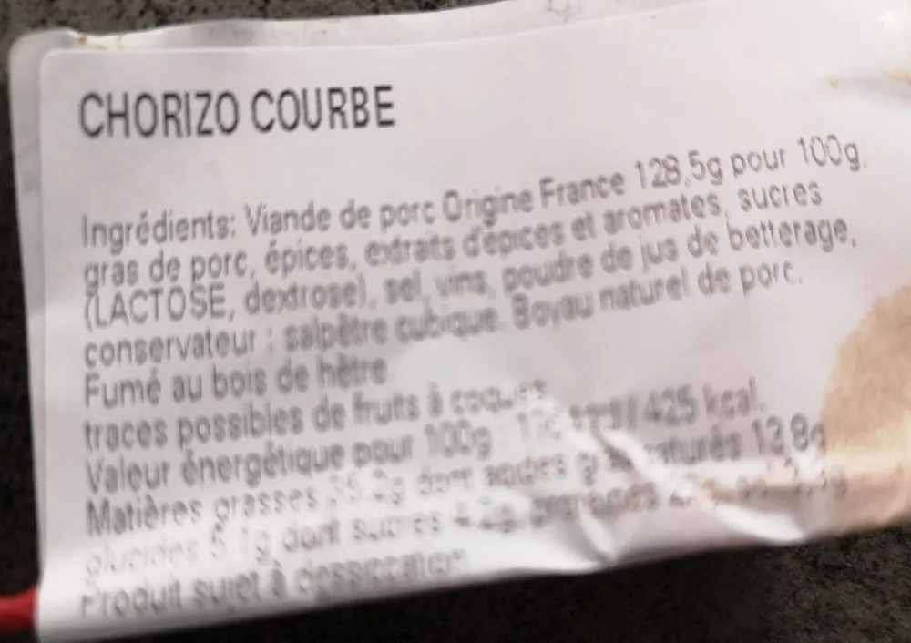Chorizo courbe
