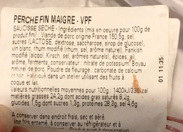 Saucisse sèche