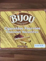 Cigarettes Fourrées Chocolat Noisettes