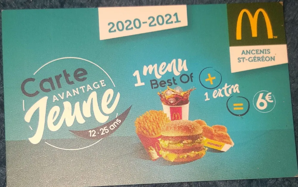 carte macdo