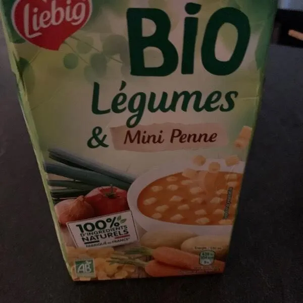Bio légumes et mini penne