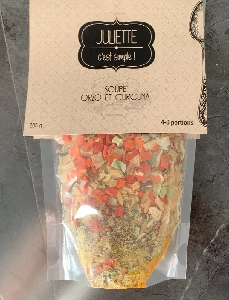 Soupe orzo et curcuma
