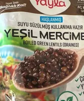 Suyu süzülmüş kullanıma hazır yeşil mercimek