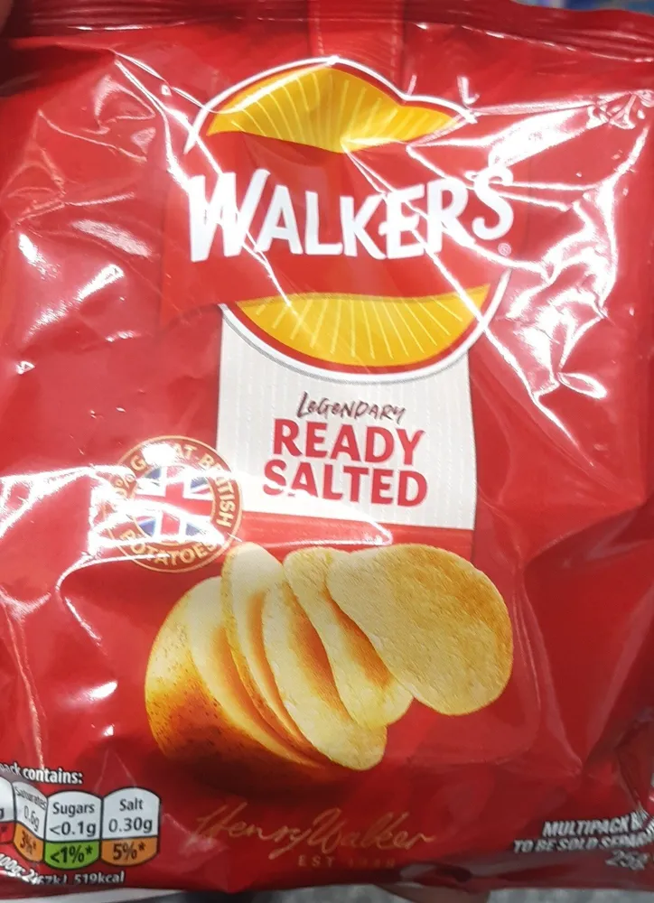 100% WALKERS GREAT BRITISH POTATOES LEGENDARY READ