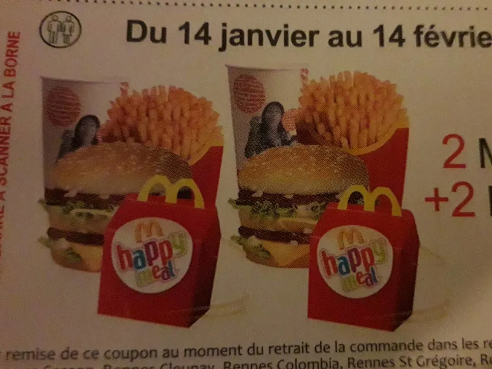 2 maxi best ok et 2 happy meal