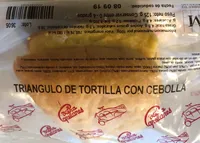 Triángulo de tortilla con cebolla