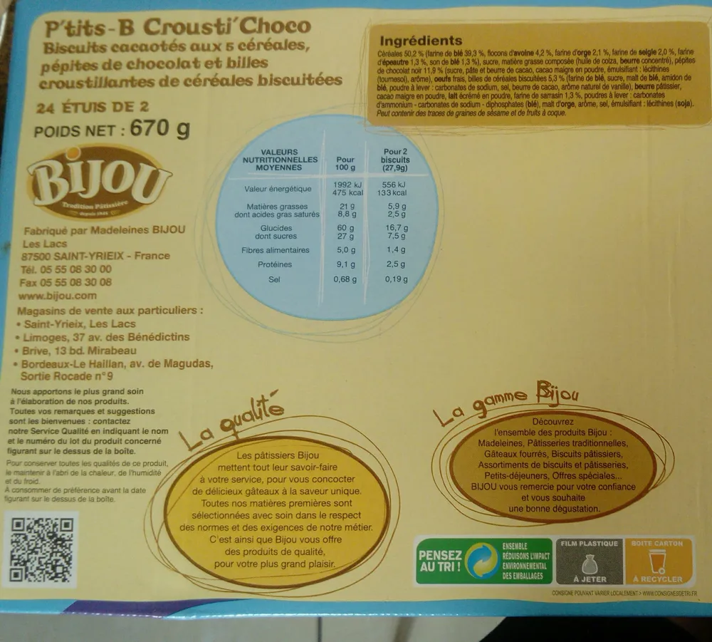 P'tits-B Crousti'Choco