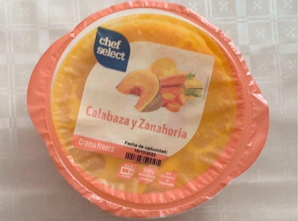 Crema de calabaza y zanahoria