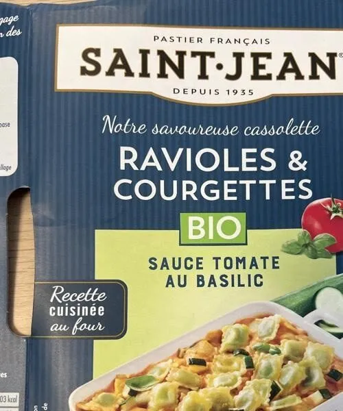 Ravioles et courgettes