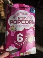 Sweet & Salty Butterfly Popcorn 6 Snack Packs