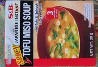 Soupe miso épicée instantanée japonaise au tofu