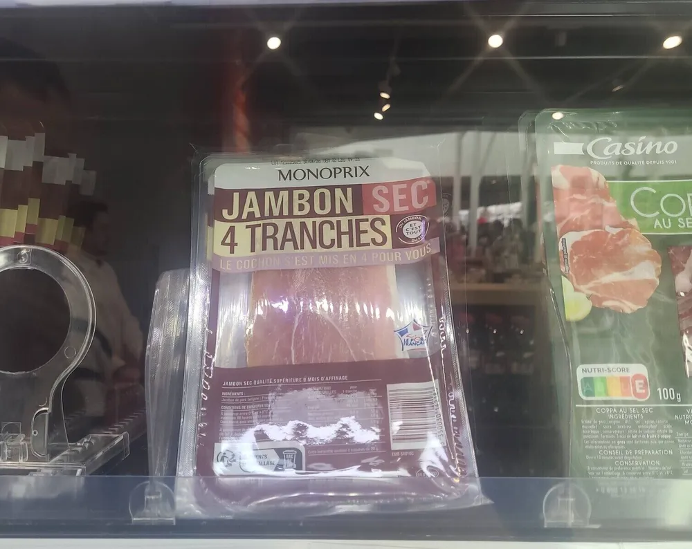 Jambon sec 4 tranches monoprix