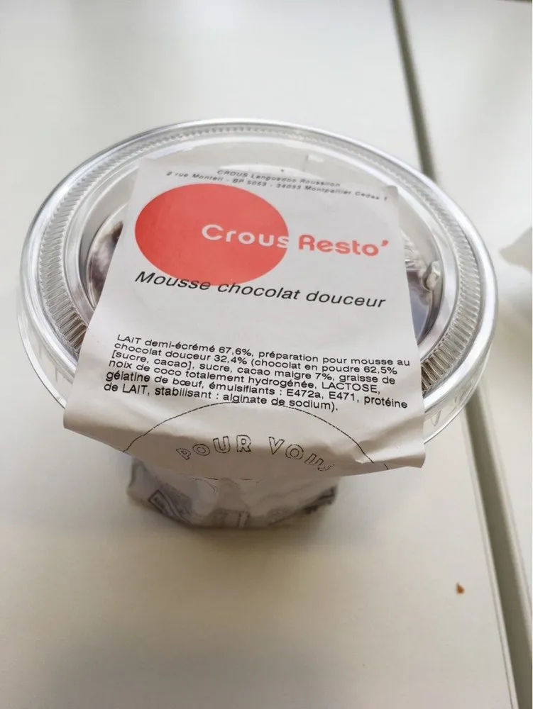 Mousse chocolat douceur