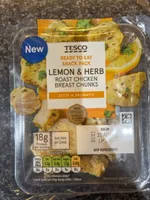 Roasted chicken breast chunks in a lemon flavour, garlic and herb marinade