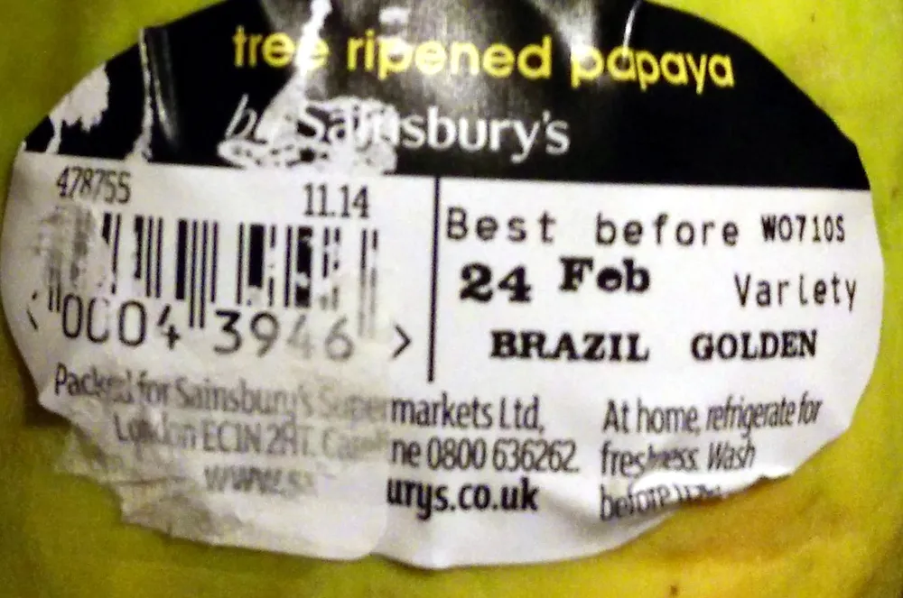 tree ripened papaya