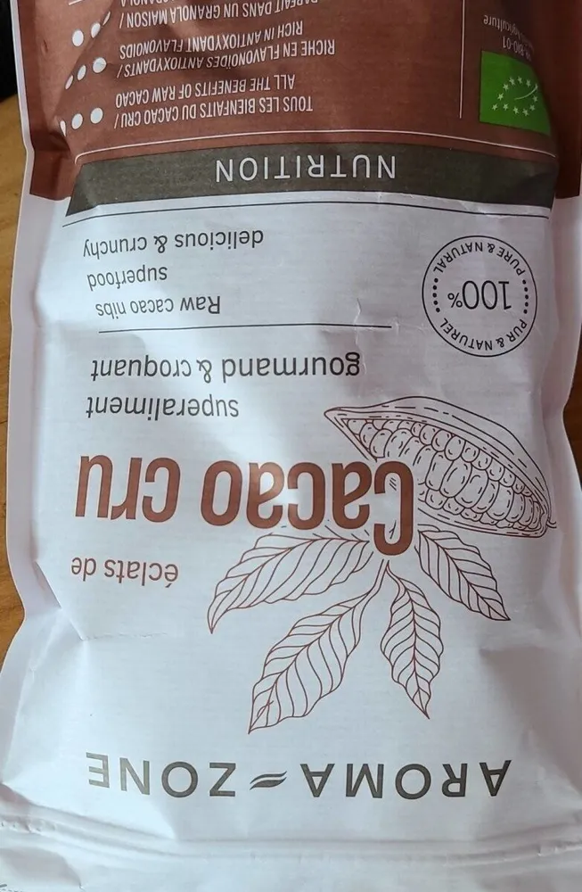 Éclats de cacao cru