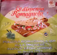 piadina romagnola alla riminese all'olio extra vergine di oliva
