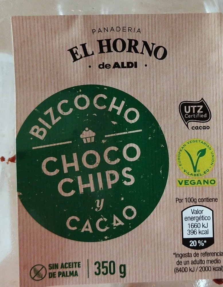 Bizcocho choco chips