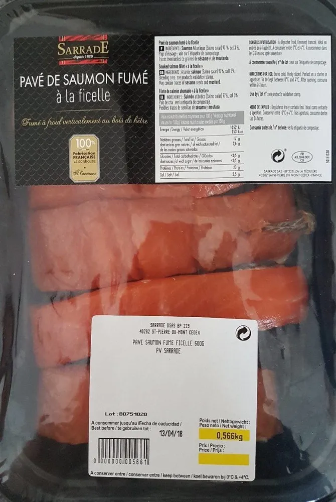 Pavé de saumon fumé à la ficelle