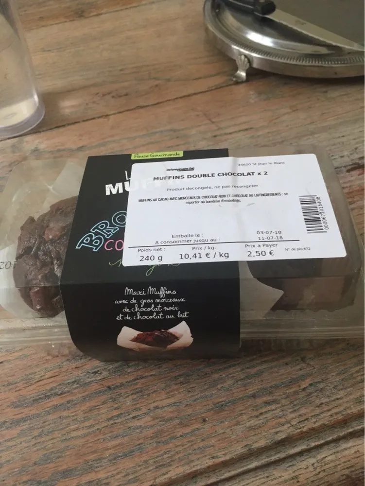 Muffin double chocolat