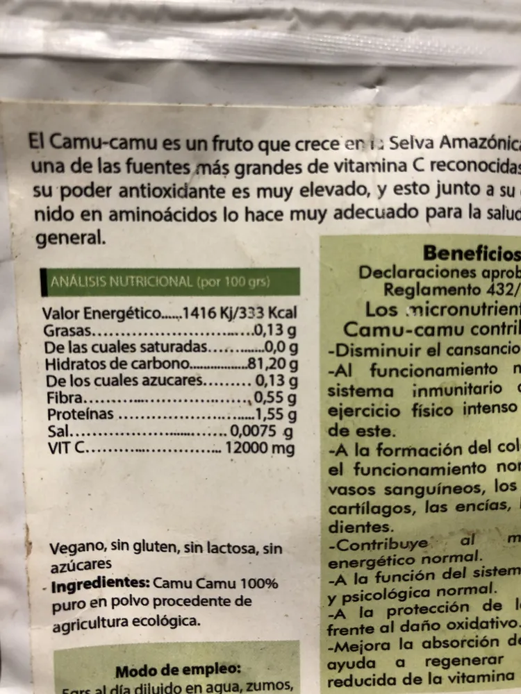 Camu Camu 50GR Bio - Salud Viva