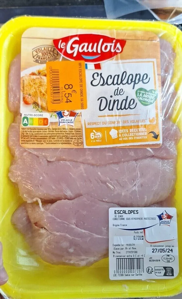 Escalope de dinde