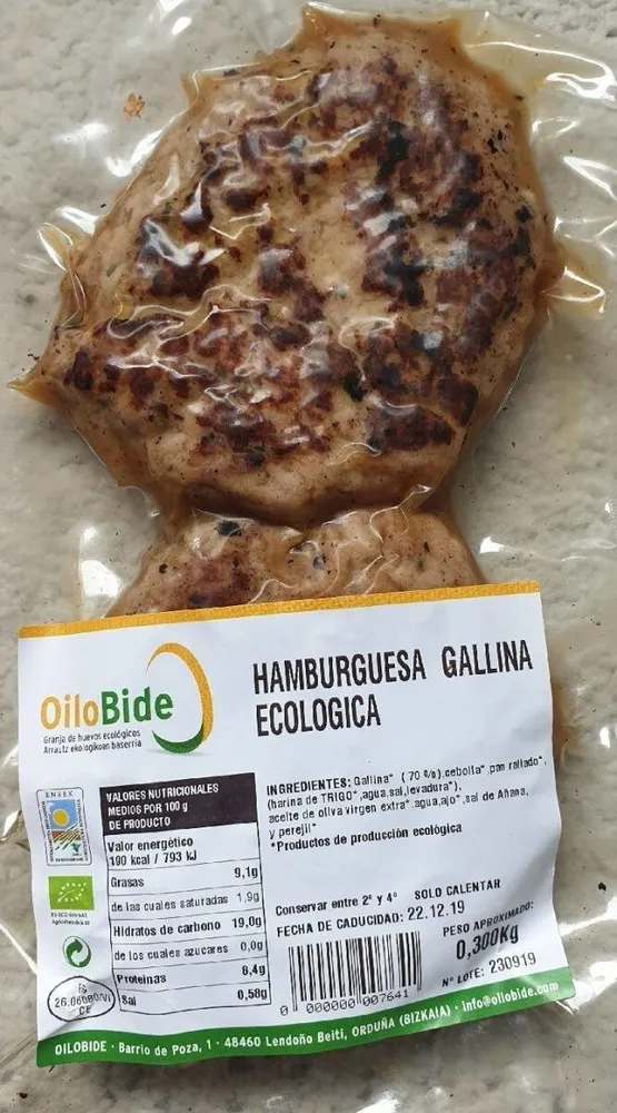 Hamburguesa Gallina Ecologica
