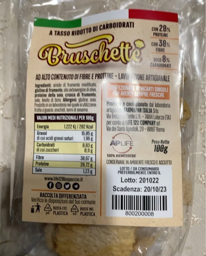 Bruschette - tasso ridotto carboidrati