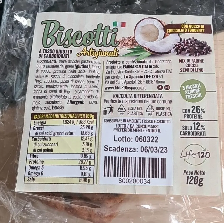 Biscotti cocco gocce cioccolat