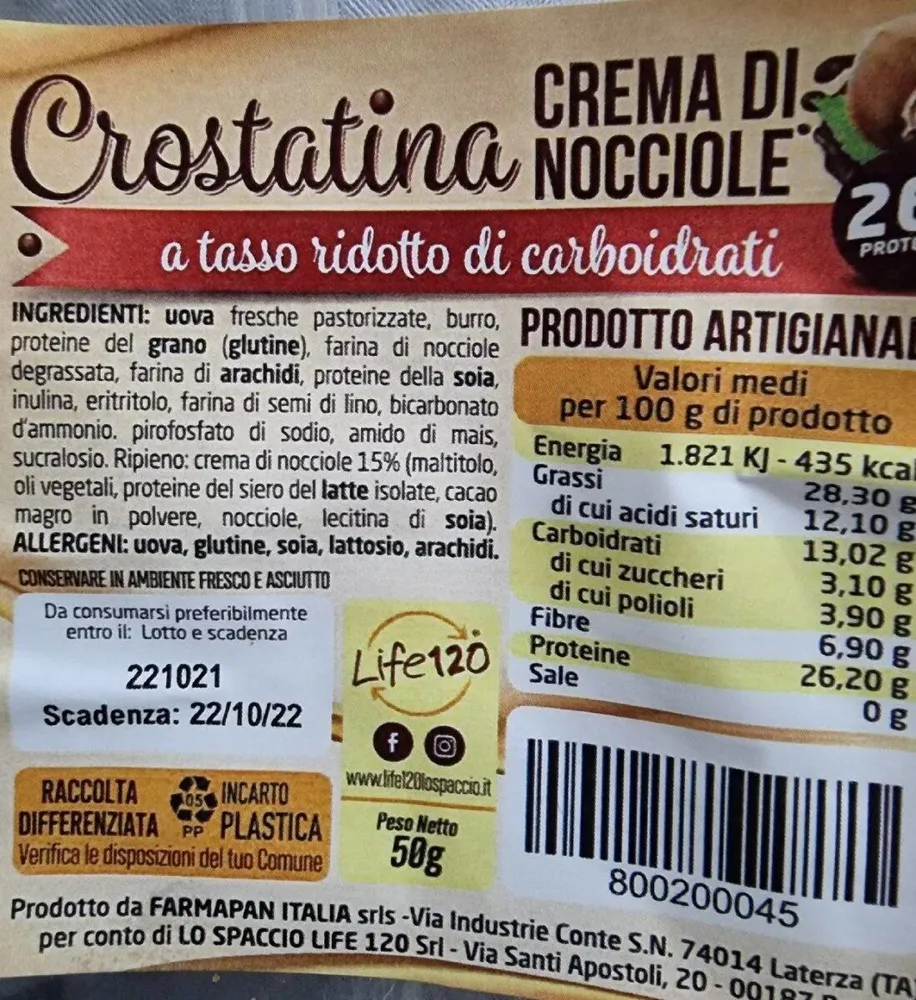 Crostatine crema di nocciole