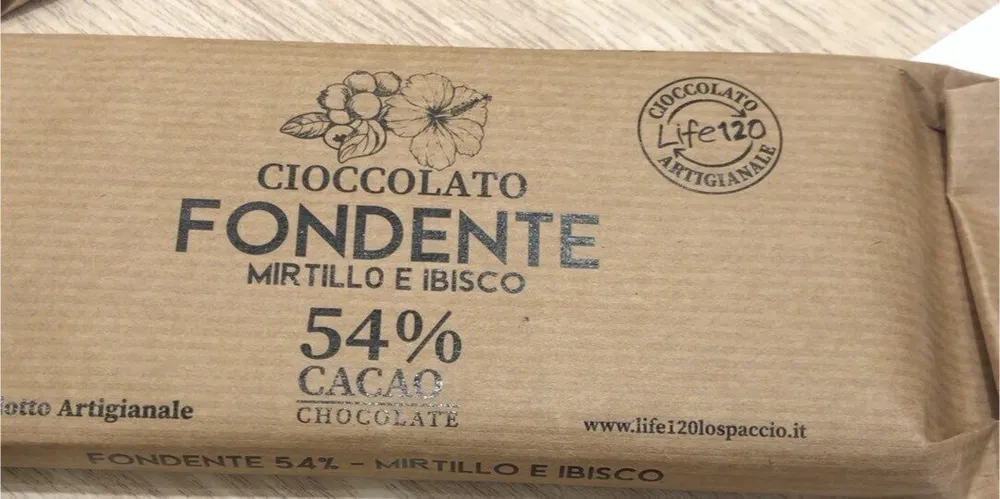 Cioccolato fondente mirtillo e ibisco 54%