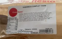 Sandwich complet thon