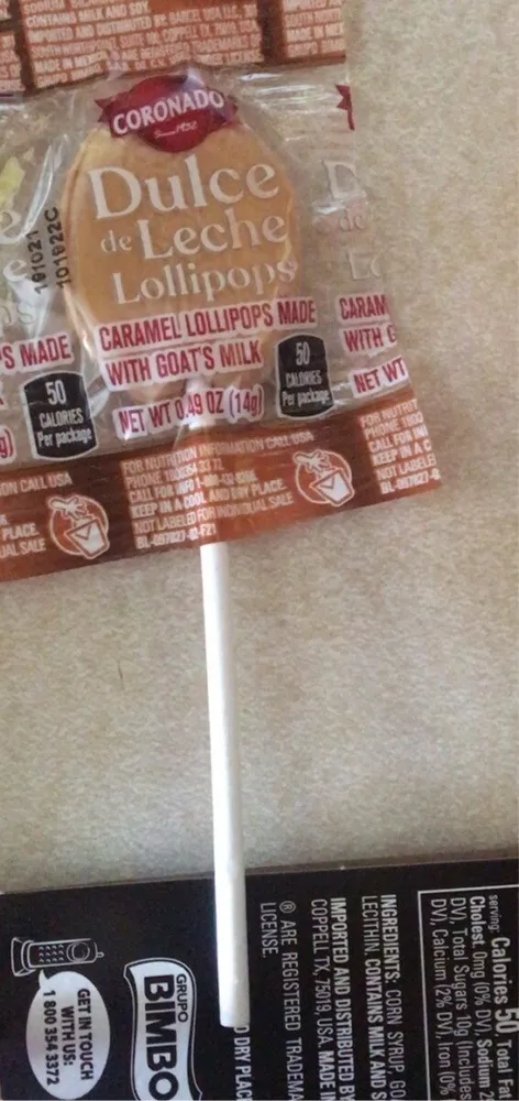Goat milk lollipops count