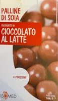 Palline di soia ricoperte di cioccolato al latte