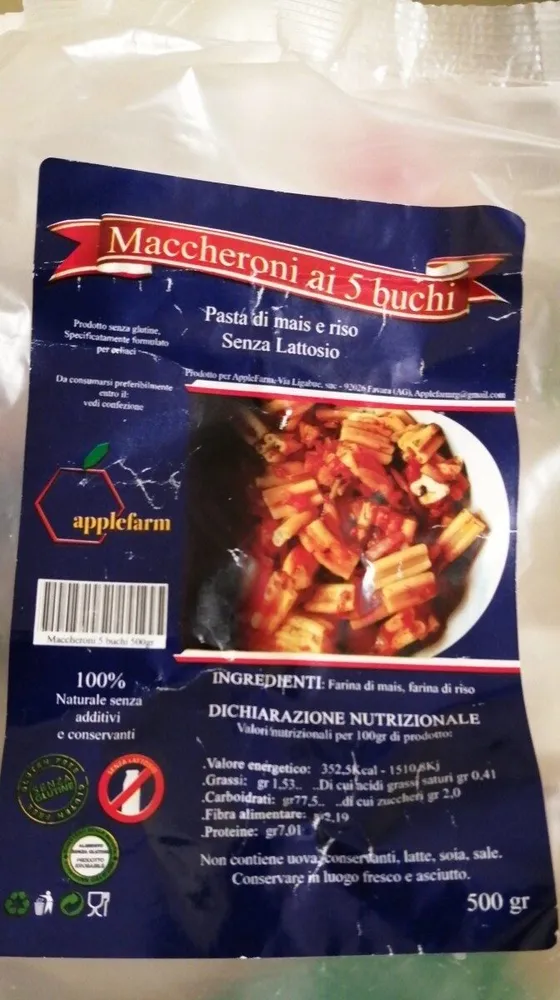 Maccheroni ai 5 buchi Applefarm