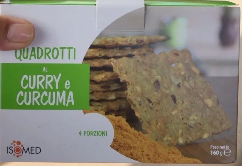 Quadrotti al curry e curcuma