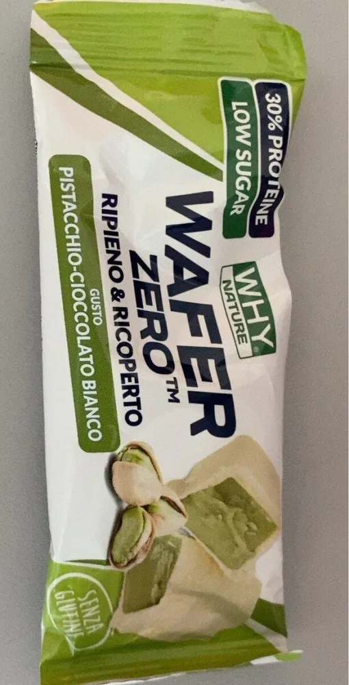 Wafer zero pistacchio-cioccolato bianco