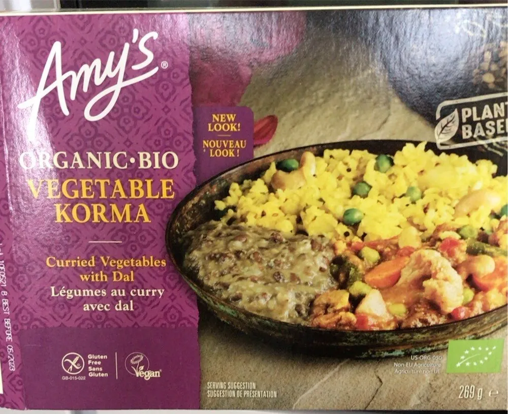 Bio korma indien légumes