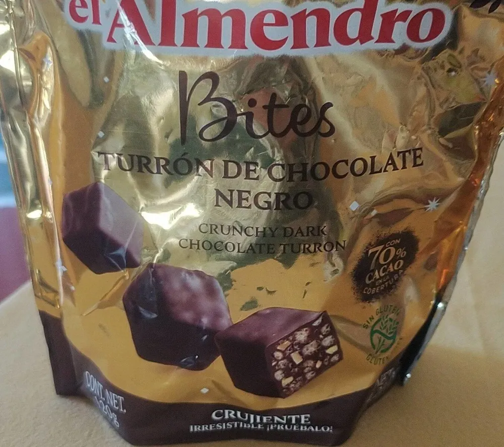Bouchées turron chocolat noir