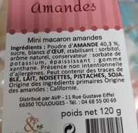 Mini macaron amandes