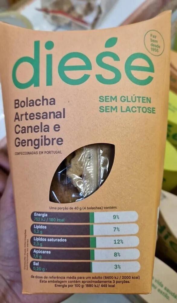 Bolacha Artesanal Canela e Gengibre