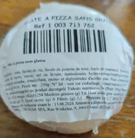 Pâte à pizza sans gluten
