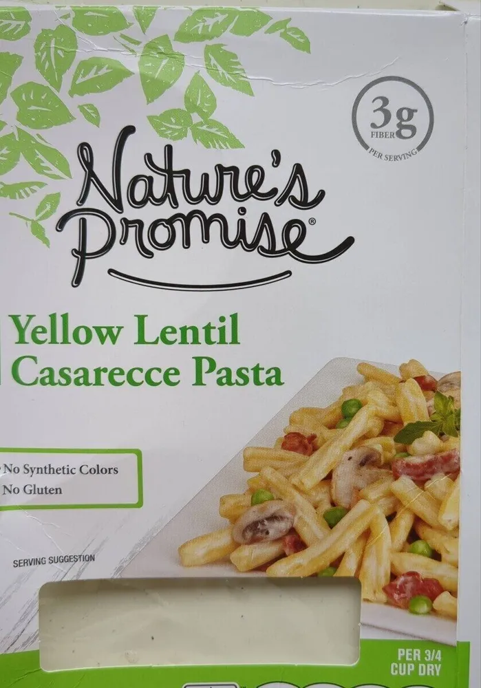 Pâtes casarecce aux lentilles jaunes