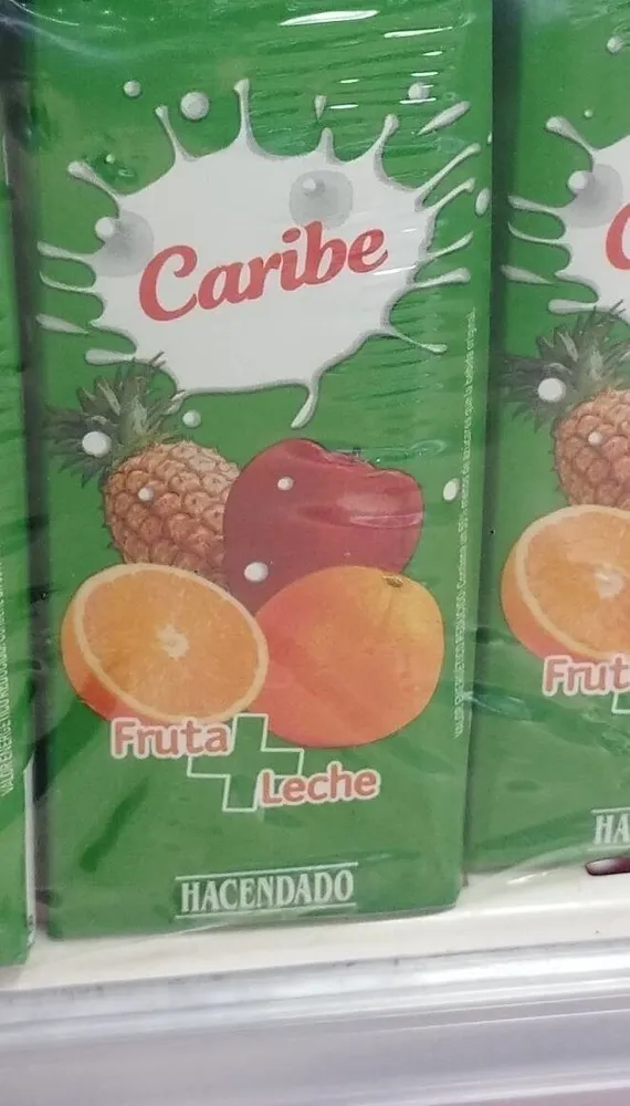 Caribe fruta más leche