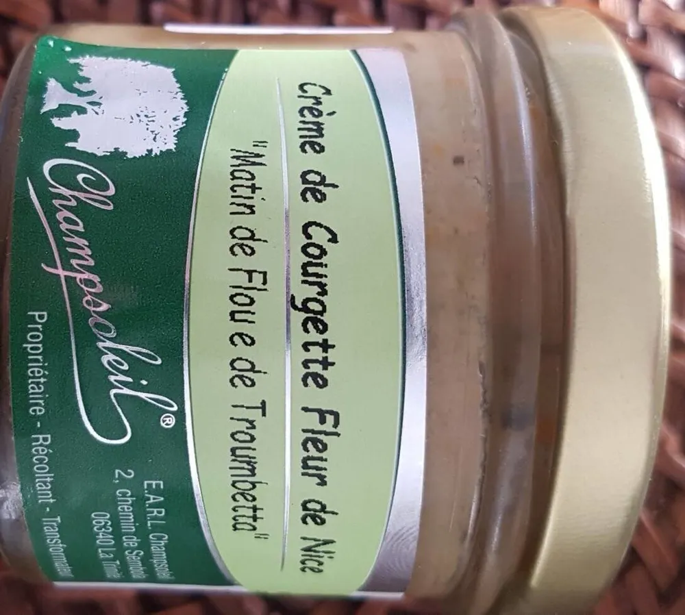 Crème de courgette fleur de Nice
