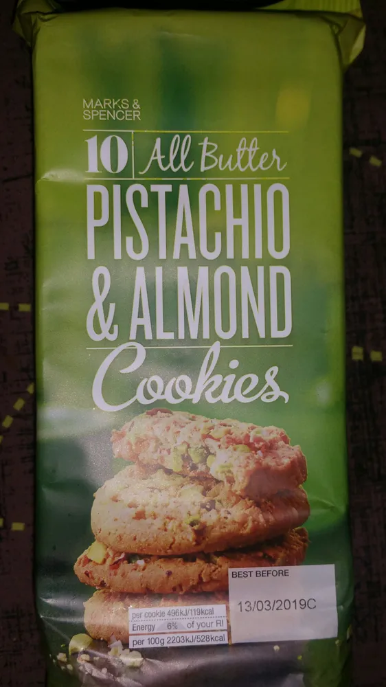 Pistachio almond cookies