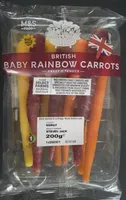British Rainbow Baby Carrots