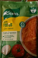Sopa preparada de fideos