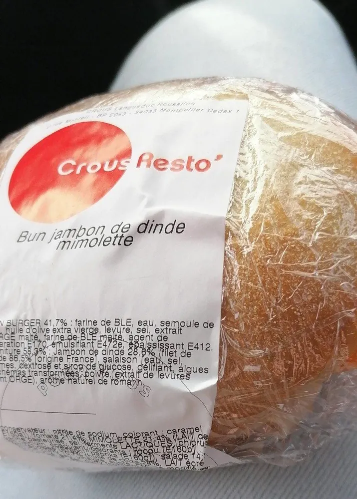 Bun jambon de dinde mimolette