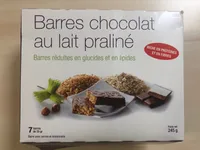Barre chocolat au lait praliné